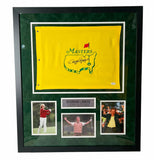 Bryson DeChambeau Signed Masters 26x30 Custom Framed Pin Flag Display (JSA)