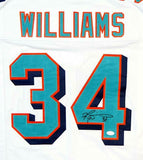 Ricky Williams Autographed White Pro Style Jersey- JSA W Auth *Across 4