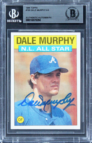 Braves Dale Murphy Authentic Signed 1986 Topps #705 Card BAS Slabbed