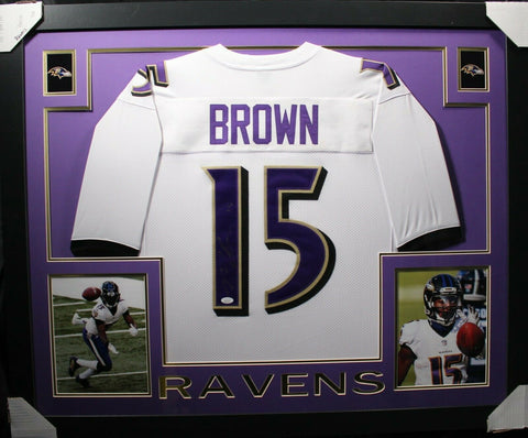 MARQUISE BROWN (Ravens white SKYLINE) Signed Autographed Framed Jersey JSA