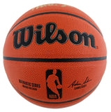 Lakers Magic Johnson Signed Wilson Basketball w/ Gold Sig w/ case BAS Wit