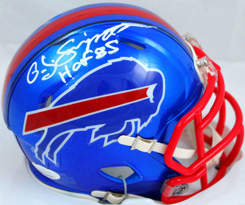 OJ Simpson Autographed Buffalo Bills Flash Speed Mini Helmet w/HOF- JSA W *White