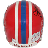 Jim Kelly Autographed Buffalo Bills VSR4 87-01 Replica Mini Helmet BAS 44146