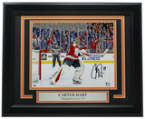 Carter Hart Signed Framed Philadelphia Flyers 8x10 Save Photo Fanatics