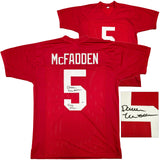 ARKANSAS DARREN MCFADDEN AUTOGRAPHED SIGNED RED JERSEY "RUN DMC" PSA/DNA 229532