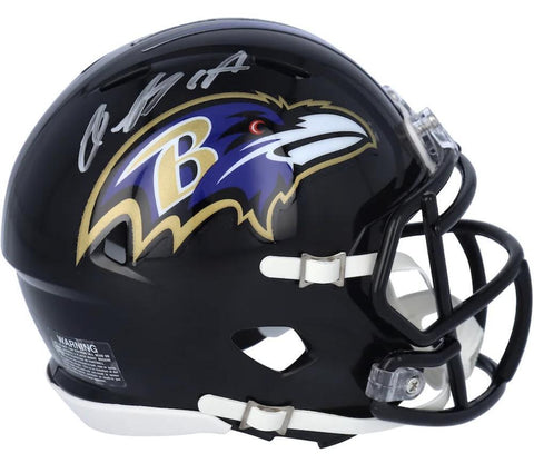 RASHOD BATEMAN Autographed Baltimore Ravens Mini Helmet FANATICS