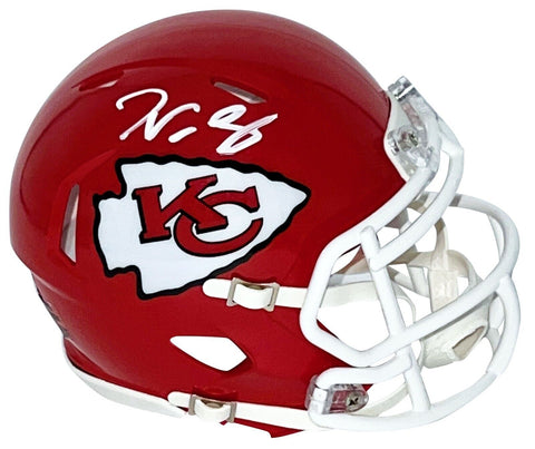 NOAH GRAY SIGNED AUTOGRAPHED KANSAS CITY CHIEFS SPEED MINI HELMET BECKETT