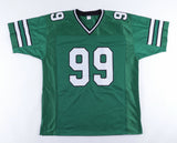 Hugh Douglas Signed New York Jets Jersey (PSA COA) 3xPro Bowl Defensive End