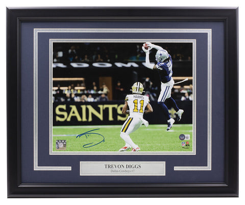 Trevon Diggs Signed Framed Dallas Cowboys 11x14 Photo BAS ITP