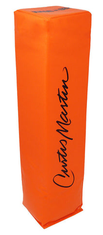 Curtis Martin JETS Signed Orange Endzone Football Pylon - SCHWARTZ COA