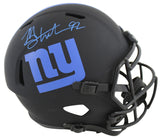 Giants Michael Strahan Signed Eclipse Full Size Speed Rep Helmet BAS Witnessed