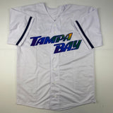 Autographed/Signed Randy Arozarena Tampa Bay White Retro Jersey Beckett BAS COA