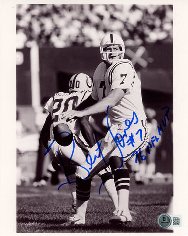 Bert Jones Signed Baltimore Colts 8x10 Photo 76 NFL MVP Beckett 47746