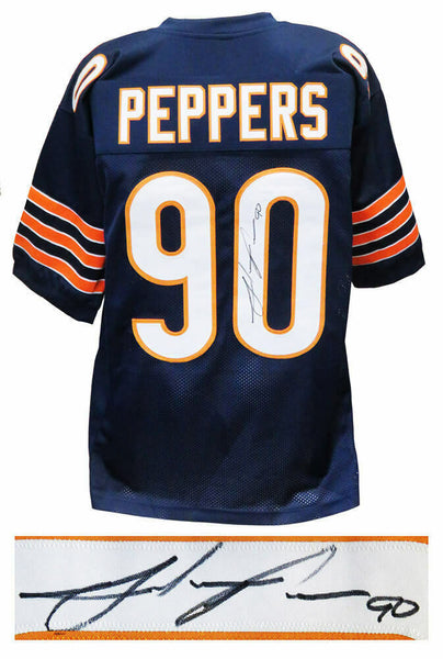 Julius Peppers BEARS Signed Navy Custom Football Jersey - SCHWARTZ COA