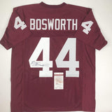 Autographed/Signed Brian Bosworth Oklahoma Red College Football Jersey JSA COA