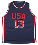 Chris Mullin Team USA Authentic Signed Navy Pro Style Jersey BAS Witnessed