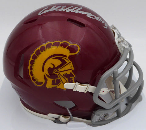 Caleb Williams Autographed USC Speed Mini Helmet (Smudged) Fanatics GD53524563