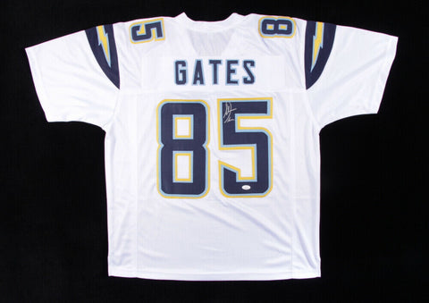 Antonio Gates Signed San Diego Chargers White Jersey (JSA COA) 8xPro Bowl T.E.