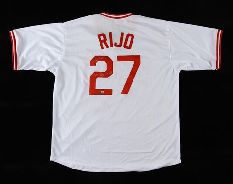 Jose Rijo Signed Cincinnati Reds Jersey Inscribed "90 WS MVP" (Beckett) Pitcher