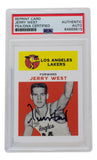 Jerry West Signed Los Angeles Lakers Reprint 1961 Fleer Rookie Card #43 PSA/DNA