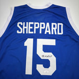 Autographed/Signed Reed Sheppard Kentucky Blue College Basketball Jersey JSA COA