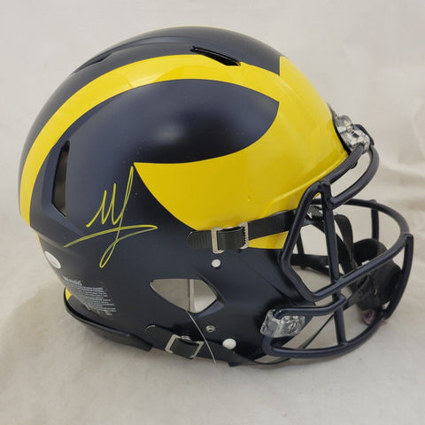 MIKE SAINRISTIL SIGNED MICHIGAN WOLVERINES F/S SPEED AUTHENTIC HELMET JSA HOLO