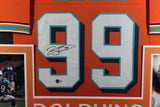 JASON TAYLOR (Dolphins orange SKYLINE) Signed Autographed Framed Jersey Beckett