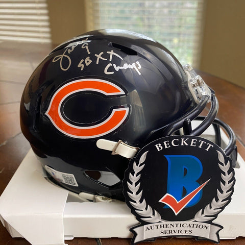 Jim McMahon Autographed Signed Chicago Bears Mini Helmet w/ SB XX Champs Beckett