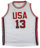 Chris Mullin Team USA Authentic Signed White Pro Style Jersey BAS Witnessed