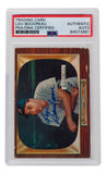 Lou Boudreau Signed 1955 Bowman Kansas City Athletics Baseball Card #89 PSA/DNA