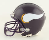 Cris Carter Signed Vikings Mini-Helmet (Schwartz) Minnesota Hall of Fame W.R.