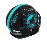 Tyreek Hill/Waddle/Tagovailoa Signed Miami Dolphins Authentic Eclipse Helmet