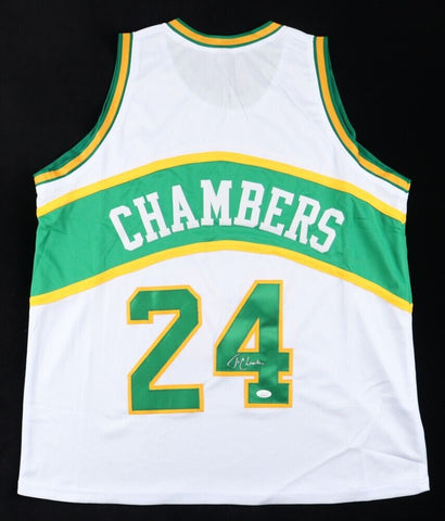 Tom Chambers Signed Seattle Supersonics Jersey (JSA) 4xAll Star Power Forward