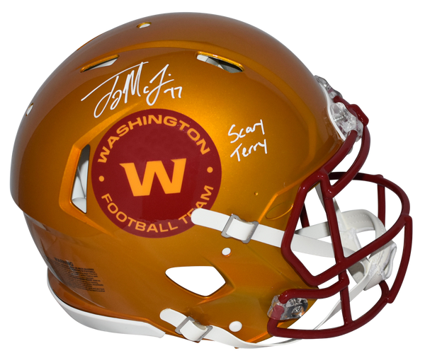 TERRY McLAURIN SIGNED WASHINGTON FOOTBALL TEAM AUTHENTIC FLASH HELMET W/ SCARY