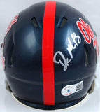 DK Metcalf/AJ Brown Autographed Ole Miss Rebels Blue Speed Mini Helmet-BAW Holo