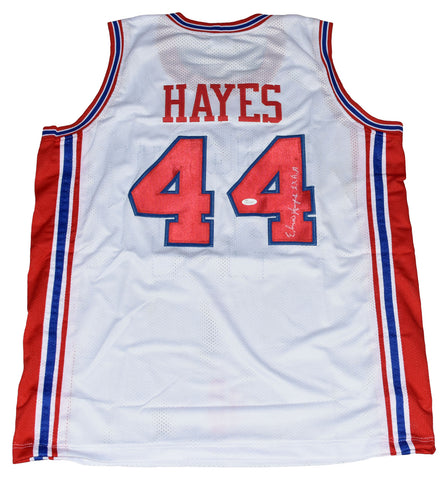 ELVIN HAYES SIGNED HOUSTON COUGARS #44 WHITE BASKETBALL JERSEY JSA