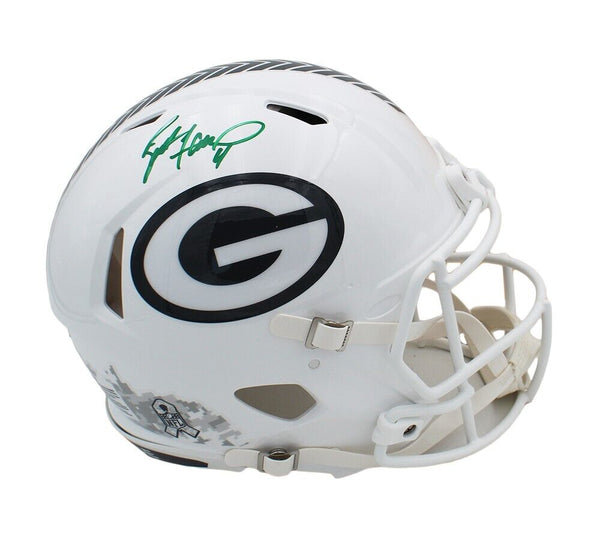 Brett Favre Signed Green Bay Packers Speed Auth Salute to Service 3 NFL Helmet