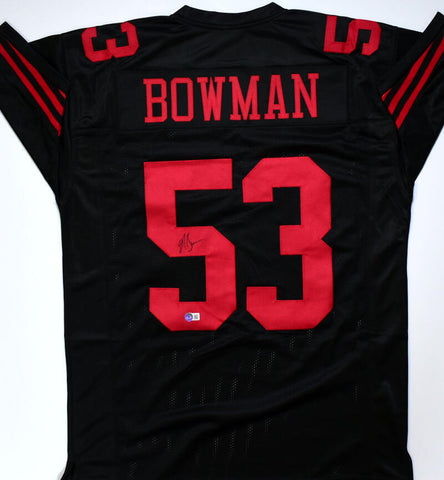 NaVorro Bowman Autographed Black Pro Style Jersey- Beckett W Hologram *Black