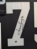 FRAMED OAKLAND RAIDERS HOWIE LONG AUTOGRAPHED SIGNED JERSEY BECKETT HOLOGRAM