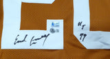 Texas Earl Campbell Autographed Signed Orange Jersey "HT 77" Beckett QR #BM26063