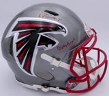 Kyle Pitts Auto Falcons Flash Full Size Helmet Dirty Bird (Smudge) Beckett 25817