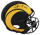 Rams Eric Dickerson "HOF 99" Signed Eclipse F/S Speed Rep Helmet w/ Case BAS Wit