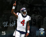 DESHAUN WATSON AUTOGRAPHED 8X10 PHOTO HOUSTON TEXANS BECKETT BAS STOCK #126638