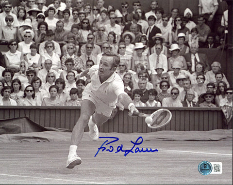 Rod Laver Authentic Signed 8x10 Horizontal Black & White Photo Autographed BAS 1