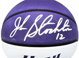 JOHN STOCKTON AUTOGRAPHED CITY EDITION BASKETBALL JAZZ BECKETT 224371