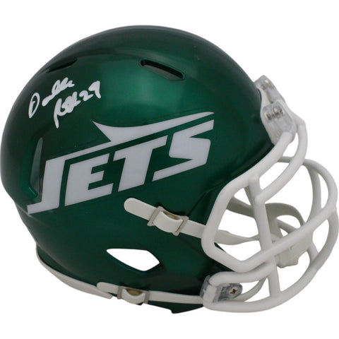 Darrelle Revis Autographed/Signed New York Jets Speed Mini Helmet Beckett 48117