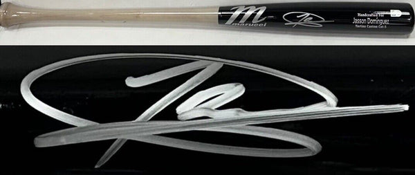 Jasson Dominguez Signed Marucci Game Model Bat Yankees Rookie Auto Fanatics MLB