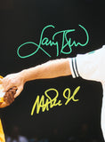 Magic Johnson & Larry Bird Authentic Signed 16x20 Retirement Photo BAS Witnessed