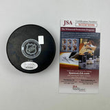 Autographed/Signed BERNIE PARENT Philadelphia Flyers Hockey Puck JSA COA Auto