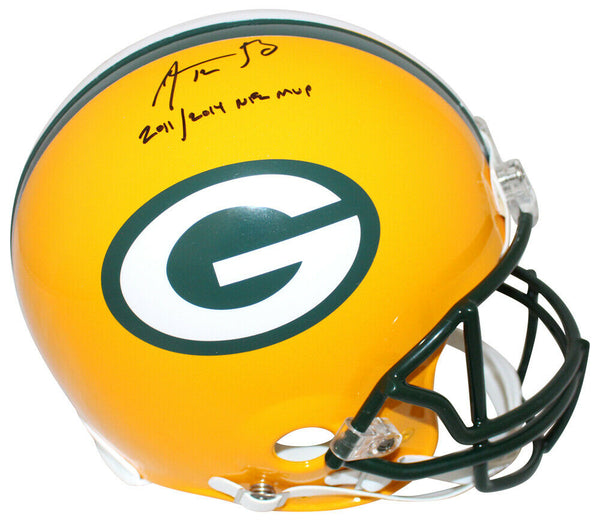 Aaron Rodgers Signed Green Bay Packers Authentic Helmet 2x NFL MVP